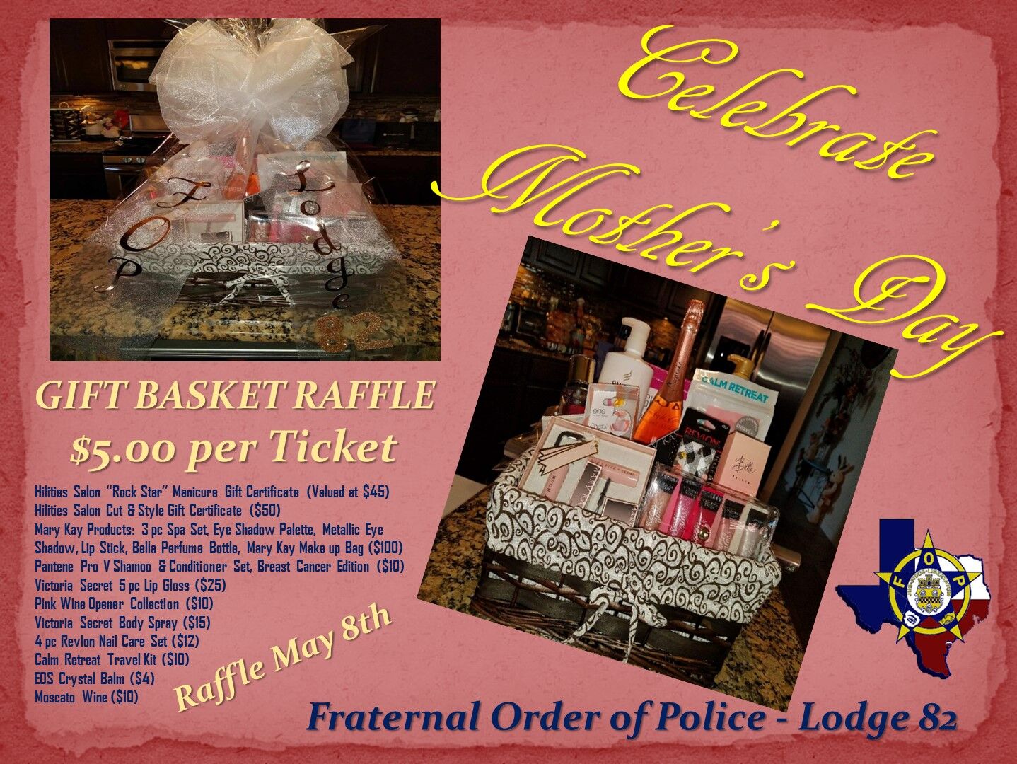 FOP Mothers Day Raffle Poster 2018